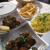 Pepper soja, mix veg rice and garlic chapati at Torviscas Spice Village in Tenerife