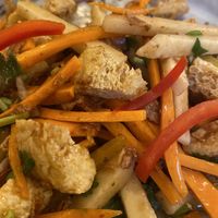 The tofu croutons are so yummy   at Giggling Squid in Bath