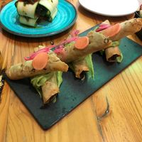 Flautas de hongos at Lúcuma in Guadalajara