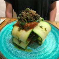 Raw lasagna at Lúcuma in Guadalajara