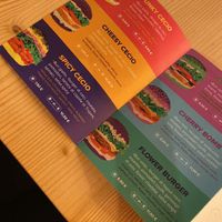 Burger options at Flower Burger in Palermo