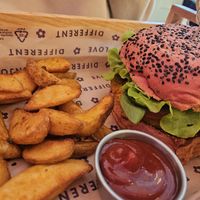 Spicy burger at Flower Burger in Palermo