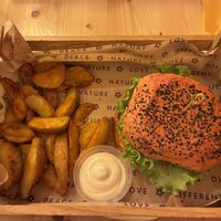 Spicy cecio burger menu  at Flower Burger in Palermo