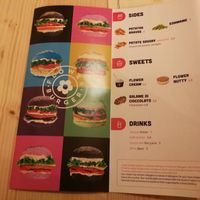 Menu at Flower Burger in Palermo
