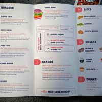 Unfolded menue - inside - at Flower Burger in Palermo