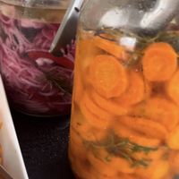 Halloween jars imitating jars with organs  at Raízes Veg in Sao Bernardo Do Campo