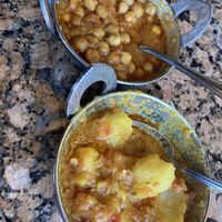 2 delicious vegan curries   at Himani in Astoria