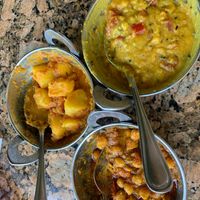 Chana, Dahl, and Aloo Masala! Yummm! at Himani in Astoria