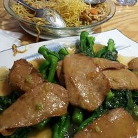 Great! Vegan Beaf with Chinese Broccoli at Bodai Vegetarian in Brooklyn