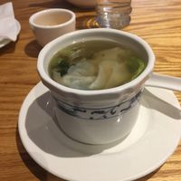 Wonton soup at Bodai Vegetarian in Brooklyn