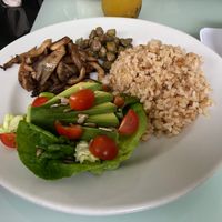 Plato del día / Dish of the day (Ajiaco) at Vegano Oculto in Bogota