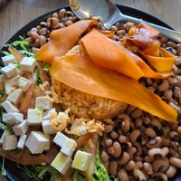 Daily plate at Vegano Oculto in Bogota