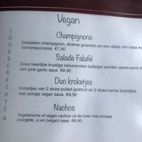 Menu at Chillers in Emmeloord