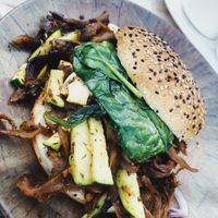 My favorite so far was the pulled mushroom burger. The only downside is the price of 16,90€. No fries included. at Chillers in Emmeloord