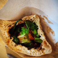 Red pita at Miznon in Vienna