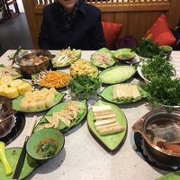 Vegan banquet at Yī Yè Yī Shìjiè - Vegan Hotpot in Shanghai