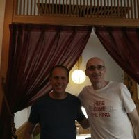 Eric & myself. at Yī Yè Yī Shìjiè - Vegan Hotpot in Shanghai