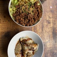 Noodles and dumplings  at Cai Kitchen in Hamburg