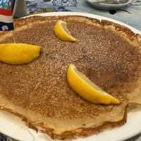 Lemon and powdered sugar pancake  at Pancakes - Berenstraat in Amsterdam