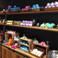 Colourful products  at LUSH in Maribor