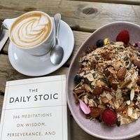 granola and latte (homemade almond mylk!) at Comoba in Lisbon