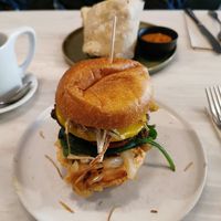 Vegan burger at Comoba in Lisbon