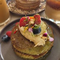 Macha pancake at Comoba in Lisbon