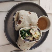 Bica breakfast burrito at Comoba in Lisbon