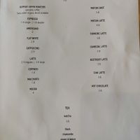 Menu at Comoba in Lisbon