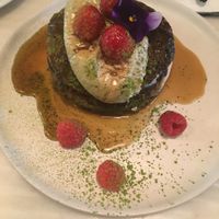 Matcha pancakes  at Comoba in Lisbon