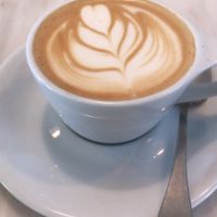 oat milk cappuccino  at Comoba in Lisbon