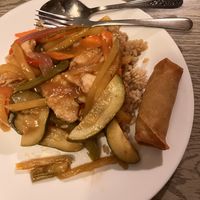 Mango soy medallions and spring roll  at Pinellia in South Bend