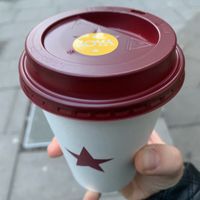 Hot chocolate (soy milk) at Pret A Manger - Victoria St in South West London