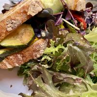 Mediterranean Vegan Sandwich  at Manzanita Market in Taos