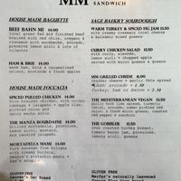 Menu front  at Manzanita Market in Taos