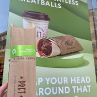Meatless meatball wrap available at this branch  at Pret A Manger - High St in North London