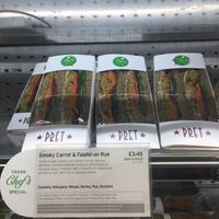 Jan 2020 chef’s special vegan wrap  at Pret A Manger - High St in North London