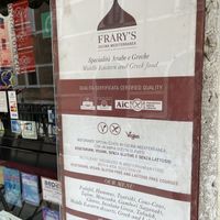 Vegan signs on the front of the building (a major rarity in Venice!) at Frary's in Venice