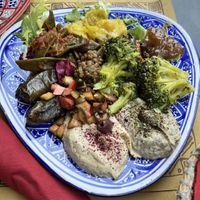 Vegan platter  at Frary's in Venice