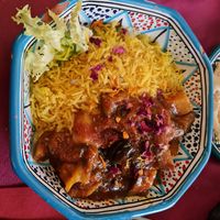 Hot vegan rice plate at Frary's in Venice