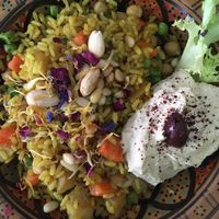 Vegan maqluba at Frary's in Venice