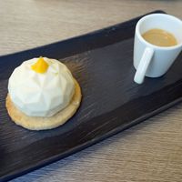 Coconut dessert at Amour Patisserie Vegetale in Nice