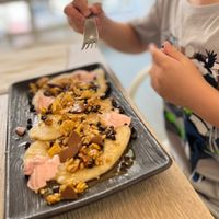 Vegan snickers pancakes   at Amour Patisserie Vegetale in Nice