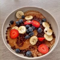 Vegan pancake at Amour Patisserie Vegetale in Nice