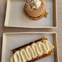 Kinder e dolce alla banana at Amour Patisserie Vegetale in Nice