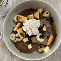 Chocolate pancakes   at Amour Patisserie Vegetale in Nice