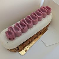 Guava cheesecake. A winner! at Amour Patisserie Vegetale in Nice