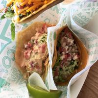 Super taco, veggie taco, and baja taco at Tacotarian - Southwest LV in Las Vegas