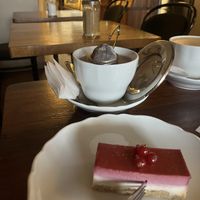 Rooibos and vegan cake  at Café Engel in Helsinki