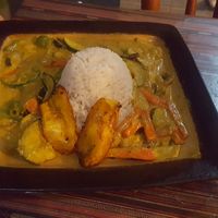 Veggie Creole curry at Authenic Flavors in San Ignacio